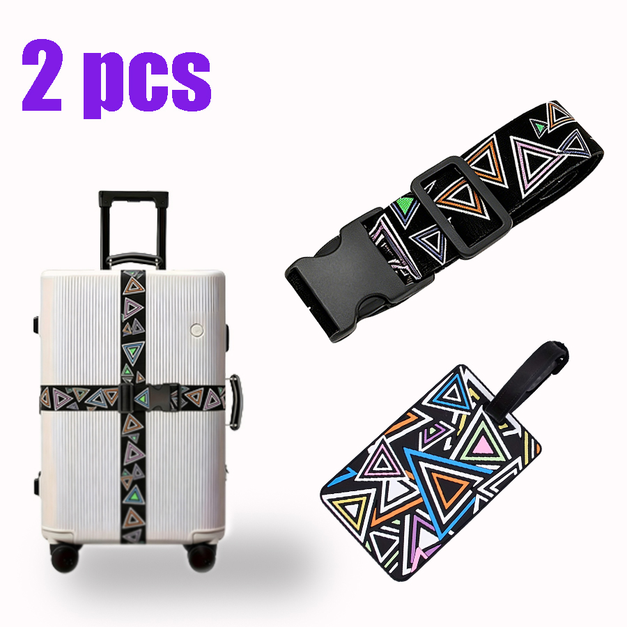 Travel Luggage Set - Set van 2 bagagebanden met kleurrijke
