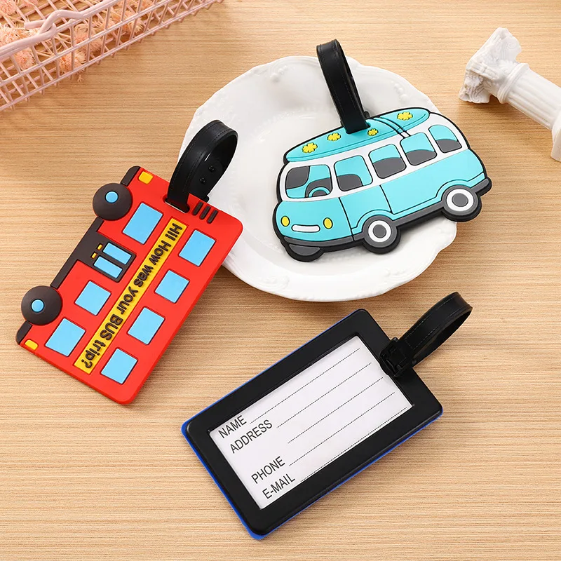 Travel Luggage Set - Leuke Cartoon Cars PVC Siliconen Bagagelabels