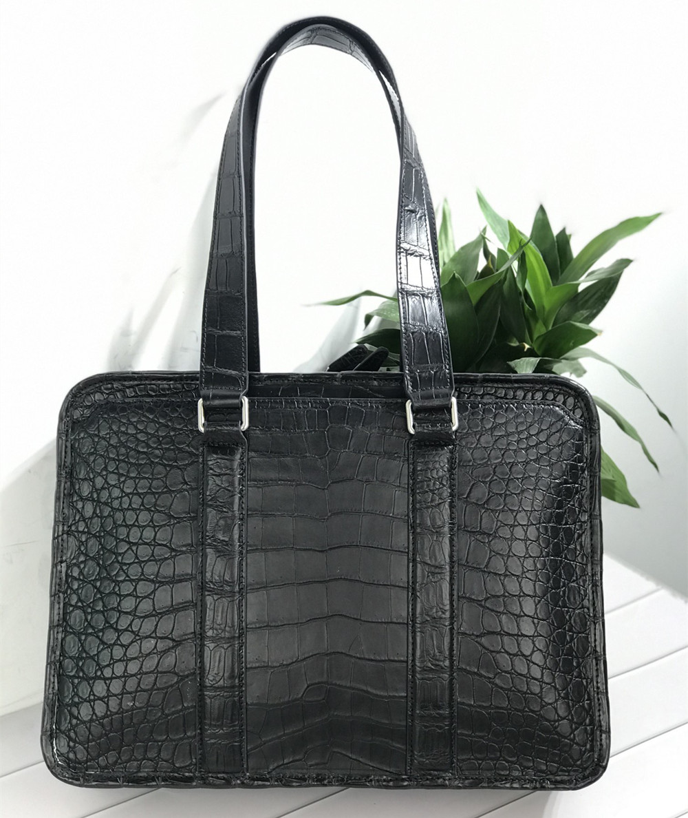Leather Briefcase - Nieuwe laptoptas van krokodillenleer, echte krokodillenleren