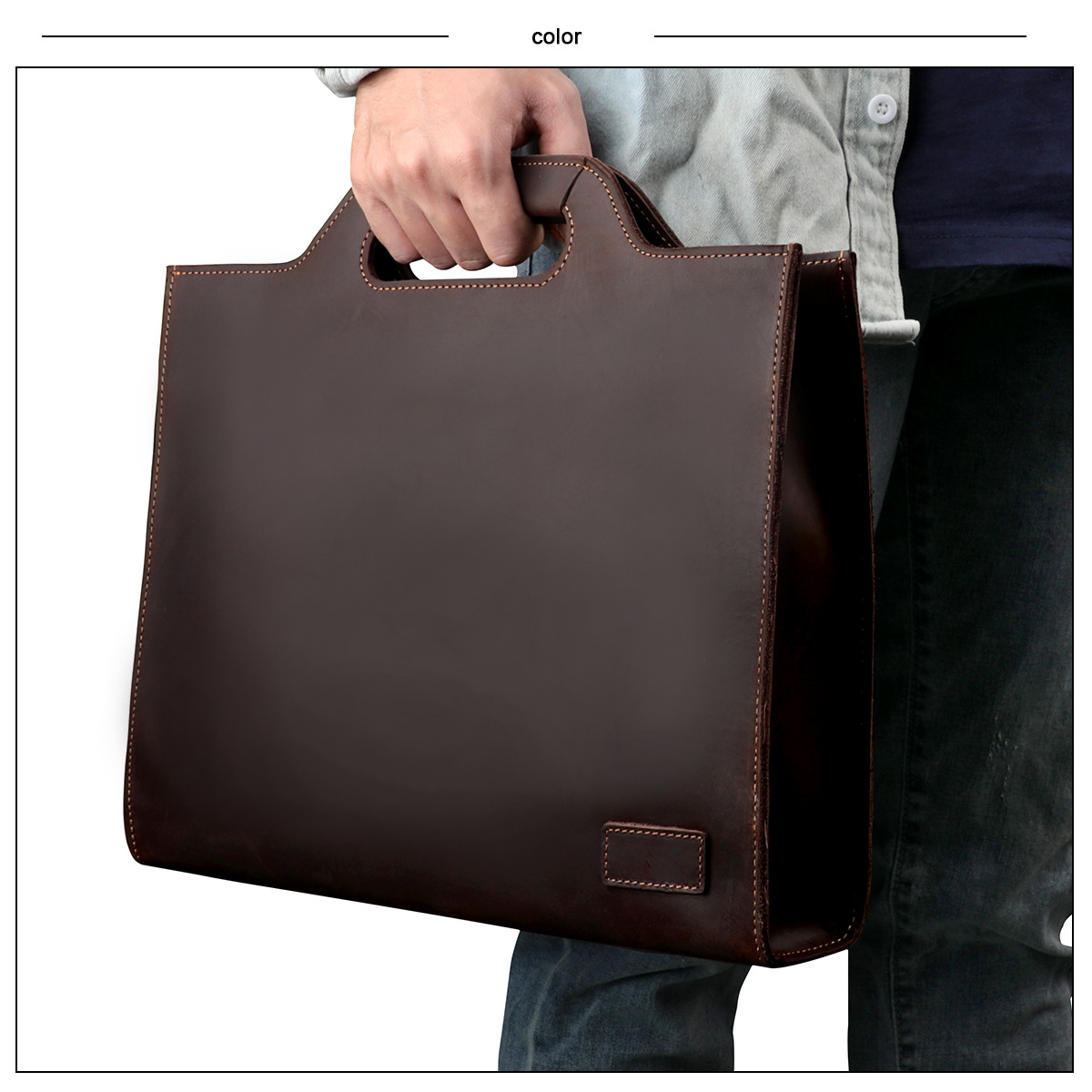 Laptoptas voor heren, schouder - Leather Briefcase recensie en prijs